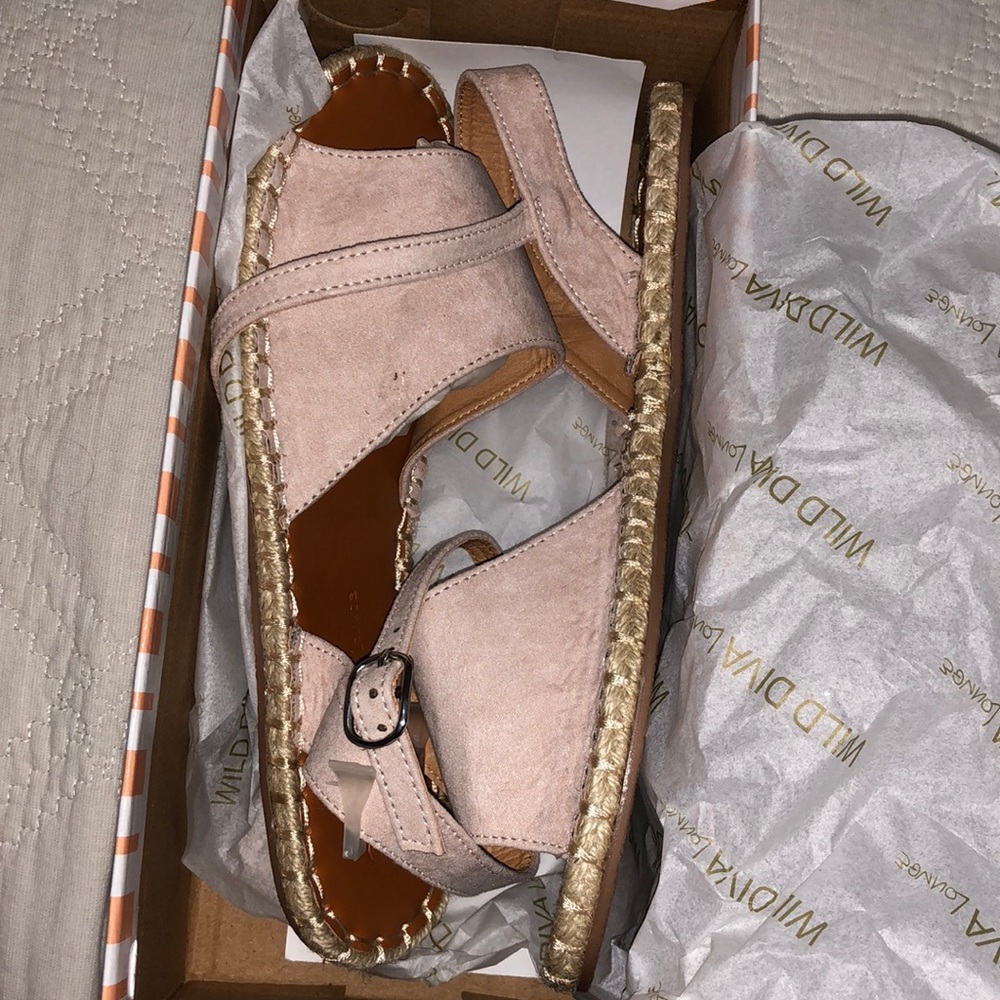 Wild Diva Lounge- Nude Suede NWT